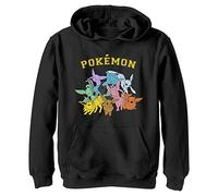 Pokemon Kids Gotta Catch Eeveelutions Youth Pullover Hoodie, black, S