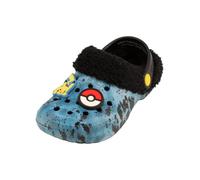 Pokémon Kids Slipper Clogs - Boys Girls Fur Lined Slipper Shoes with Pikachu Bulbasaur Charms
