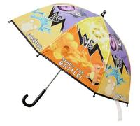 Pokemon Kids Umbrella Officially Licensed Ready for Battle Design Featuring Pikachu Charmander Psyduck and Gengar Character Rain Brolly for Boys and Girls Lightweight Soft Handle 8 Panel Canopy