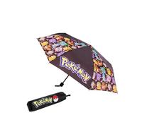Pokemon Kids Umbrella - Telescopic Folding Compact Black Rain Cover for School Travel Anime Gifts with Pikachu and Friends