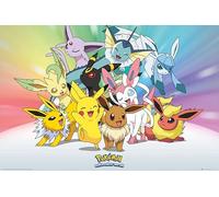 Pokemon Laminated Eevee Maxi Poster Large Wall Art Print, Wall Decor, Home Office Classroom Decoration, Gift Idea, Decorative Print 91.5x61cm