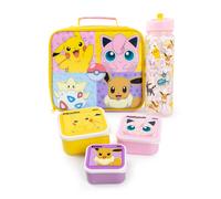 Pokemon Lunch Bag Bottle and 3 Snack Pot | Girls Multicoloured | Official Merch