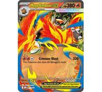 Pokemon Mega Emboar ex MEP 035 Ultra Rare Holo Promo Card, Standard Size