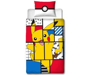 POKEMON MEMPHIS SINGLE PANEL DUVET PIKACHU REVERSIBLE 2 IN 1 DESIGN