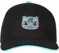 Pokemon Men's Bulbasaur - Gorra de béisbol con botones. Baseball Cap, Black -,