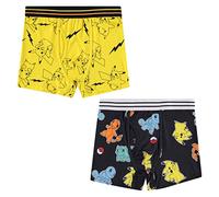 Pokemon Mens Pikachu Boxer Briefs - Gotta Catch Em All Ash Pikachu Charizard Mens 2 Pack Boxer Briefs Underwear, Multi, Small