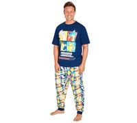 Pokemon Mens Pyjamas Set Nightwear T-Shirt & Long Bottoms PJs Lounge Wear for Men and Teenagers S-3XL - Gifts for Him (Navy/Multi, M)