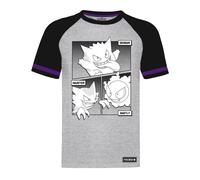 Pokemon Men's Shadow Raglan T-Shirt in Grey | Size: Small Pokemon Grey S