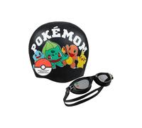 Pokemon Men's Swim Cap & Goggles Set in Black Pokemon Black One Size