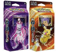 Pokemon Mewtwo & Pikachu XY Evolutions TCG Card Game Decks - 60 Cards