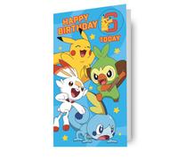 Pokemon Multi Ages 5-12 Sticker Birthday Card
