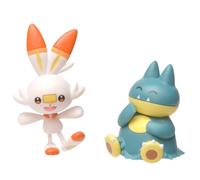 Pokemon New Sword and Shield Battle Action Figure 2 Pack - Munchlax and Scorbunny 2-Inch Figures