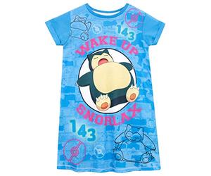 Pokémon - Nightgown - Snorlax - Girl - Glow in the Dark, Multicolored, 9-10 ans