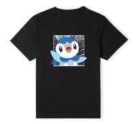 Pokemon Official Piplup T-Shirt - Black | Size: Small Pokemon Black S