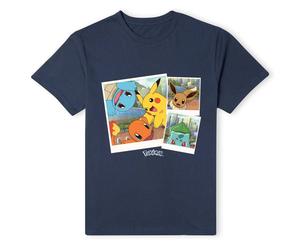 Pokemon Official Walking Along The Waterfront T-Shirt - Navy | Size: 2XL Pokemon Navy 2XL