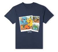 Pokemon Official Walking Along The Waterfront T-Shirt - Navy | Size: Small Pokemon Navy S