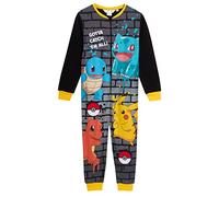 Pokemon Onesie for Kids All in One Pikachu Pyjamas Fleece Boys Pjs Girls Nightwear Unisex Loungewear Yellow