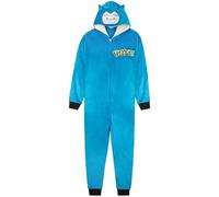 Pokemon Onesie for Men, Fleece All in One with Hood, Snorlax Cosy Loungewear Pyjamas Sleepsuit for Teens, Anime Gifts for Men (L, Blue Snorlax)