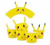 Pokémon Party Supplies | Party Cake Edge (Small Cake Wrapper) | Pikachu | 24 Wraps