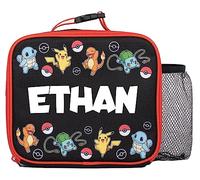 Pokémon Personalised Children’s Lunch Bag - Pikachu Insulated Lunch Box, Black/Red