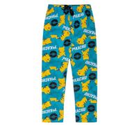 Pokemon - Pikachu 100% Cotton Mens Lounge Trousers All Over Print Pyjama Bottoms, Pikachu, XL, Blue