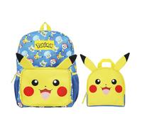 Pokemon Pikachu 2-Piece 16” Kids Backpack & Lunch Box Set For School And Travel