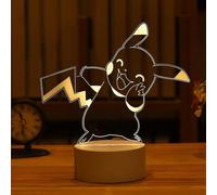 Pokemon Pikachu 3d Night Light Cute Anime Soft Light Bedroom Bedside Led Light Room Decoration Kids Christmas Toy Gifts C XiaoQiu USB Warm White