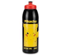 Pokemon Pikachu 900ml Water Bottle Kids Sports Drinks Bottle with Pull Spout, Large Reusable Plastic Bottle, Leak Resistant Screw Lid, School Gym Travel Hydration