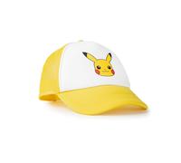 Pokémon Pikachu Adjustable Curved Peak Cap in Yellow and White | Unisex Summer Cap with Mesh Back | Casual Sun Protection Hat with Snap Closure | Classic Cartoon Style for Kids