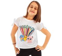 Pokemon Pikachu and Characters Girl's T-Shirt White