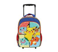 Pokemon Pikachu And Favorite Characters 16" Youth Rolling Backpack