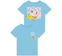 Pokémon Pikachu and Mew Girls Tshirt, Short Sleeve Kids T Shirt