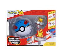 Pokémon Pikachu Battle Spinner Pack - Battle Spinner with Great Ball Spinner Launcher
