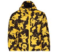 Pokemon Pikachu Big Boys Zip Up Winter Coat Puffer Jacket Yellow/Black 10-12