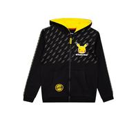 Pokemon Pikachu Boys' Black 12-13 Years Zip-Up Hoodie
