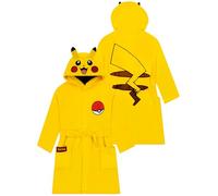 Pokemon Pikachu Boys Dressing Gown, Pikachu Kids Dressing Gown With 3D Ears, Fleece Kids Bathrobe, Ages 5 To 13 Years