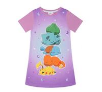Pokémon Pikachu, Bulbasaur, Squirtle & Charmander Girls Nightdress Nightie - 9-10 Years 140cm Purple