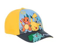 Pokemon Pikachu Cap Children's Boys Baseball Cap Size 52 54 Blue or Yellow Visor Cap, yellow, 6 3/8