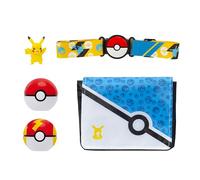 Pokémon Pikachu Clip ‘N’ Go Bandolier Set - 2-Inch Pikachu Battle Figure with Poke Ball and Fast Ball plus Themed Belt and Bandolier