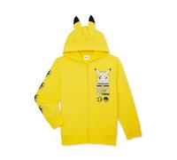 Pokémon Pikachu Cosplay Full-Zip Hoodie Boys Youth Sweatshirt Hoodie, yellow, M