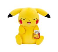Pokémon Pikachu di peluche per dormire, 45 cm, giallo, rosso, giocattolo ufficia