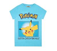 Pokemon Pikachu 'Gotta Catch Em All' Boys Kid's Blue T-Shirt Top