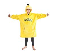 Pokemon Pikachu Hoodie Blanket for Kids Teenagers, Fleece Wearable Blanket Gengar Charizard Psyduck Scorbunny, Warm Oversized Hoodie, Anime Gifts (Yellow Psyduck)