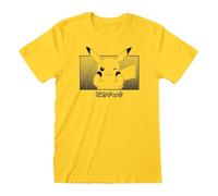 Pokémon Pikachu Katakana Unisex Short Sleeve T-Shirt Yellow