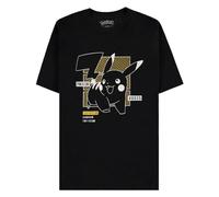 Pokemon Pikachu Line Art T Shirt, Black, Medium