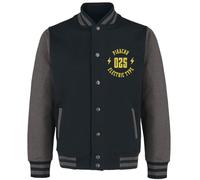 Pokémon Pikachu Men's College Style Jacket Black/Grey M 50% Cotton, 50% Polyester