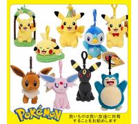 Pokemon Pikachu Mew Squirtle Charmander Kawaii Plush Toy Pendant School Bag Backpack Pendant Key Ring Small Doll Birthday Gift 8.5cm Gengar