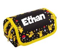 Pokémon Pikachu Personalised Name Pencil case for Kids | - Pencil case for school - Custom Gift for Boys and Girls - Red and Durable