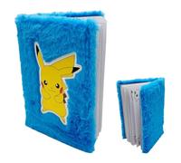Pokémon - Pikachu Plush Notebook Light Blue - Diary & Soft Notebook - Plush Cover Notebook with Lined Pages - Official Licensed Children's Gift Idea