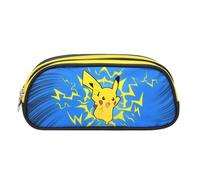POKEMON Pikachu Rectangular Pencil Case 2 Compartments Blue